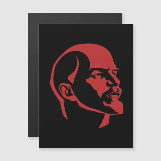 Lenin, Sovjetunionen, CCCP, Sovjetunionen, Kommuni Magnetisk Inbjudningskort (Fram/baksida)