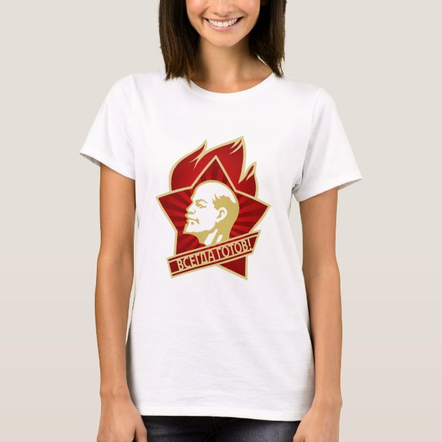 Lenin, Sovjetunionen, CCCP, Sovjetunionen, Kommuni T Shirt (Framsida)