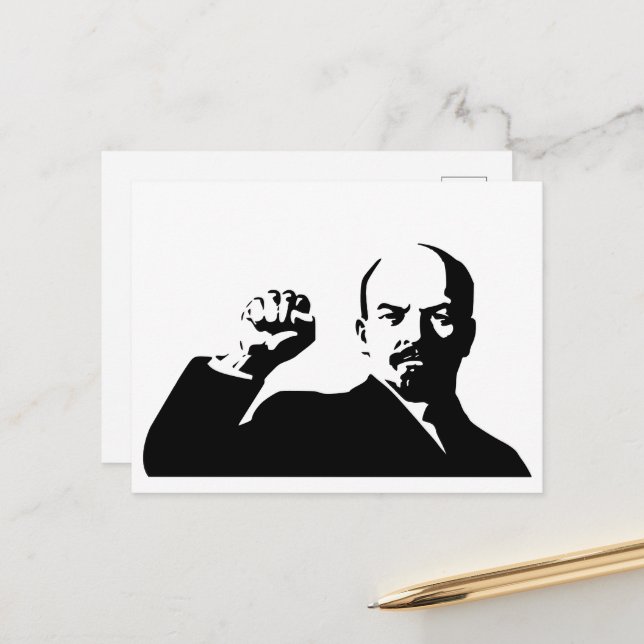 Lenin, Sovjetunionen, CCCP, Sovjetunionen, Kommuni Vykort (Fram/Back In Situ)