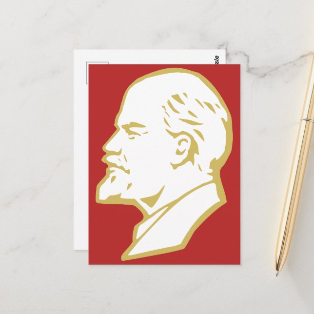 Lenin, Sovjetunionen, CCCP, Sovjetunionen, Kommuni Vykort (Fram/Back In Situ)