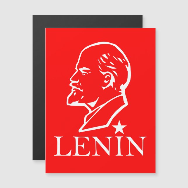Lenin, USSR, CCCP, Soviet Union, Communism Magnetisk Inbjudningskort (Fram/baksida)