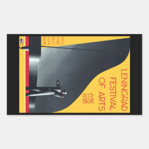 Leningrad Festival of the Arts Rektangulärt Klistermärke