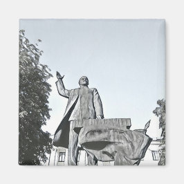 Leninmonument Skiss Magnet