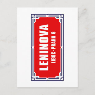 Leninova, Prag, tjeckiska gatunamnet Vykort