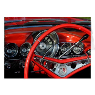Lenkrad vom Oldtimer Hälsningskort