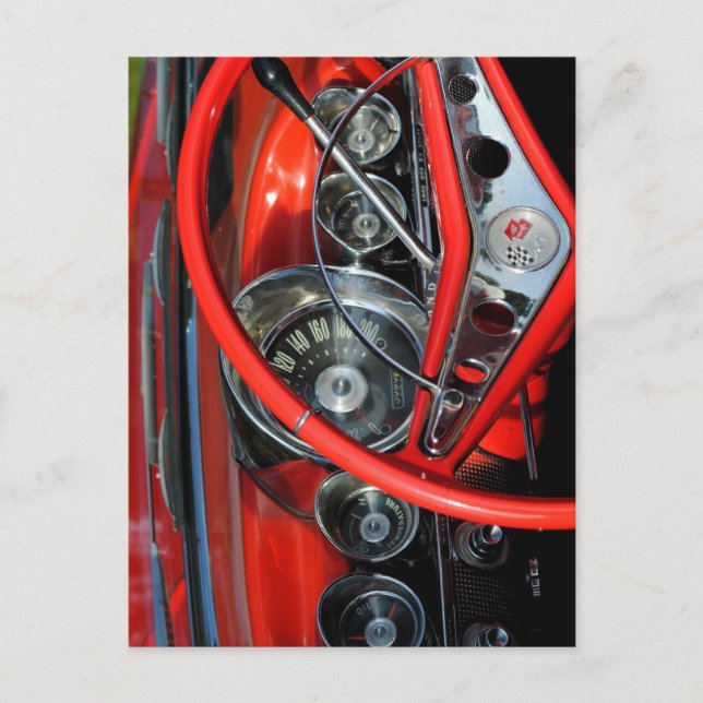 Lenkrad vom Oldtimer Vykort (Framsida)