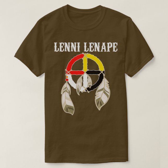 Lenni Lenape Delaware Native Indian Medi T Shirt (Design framsida)