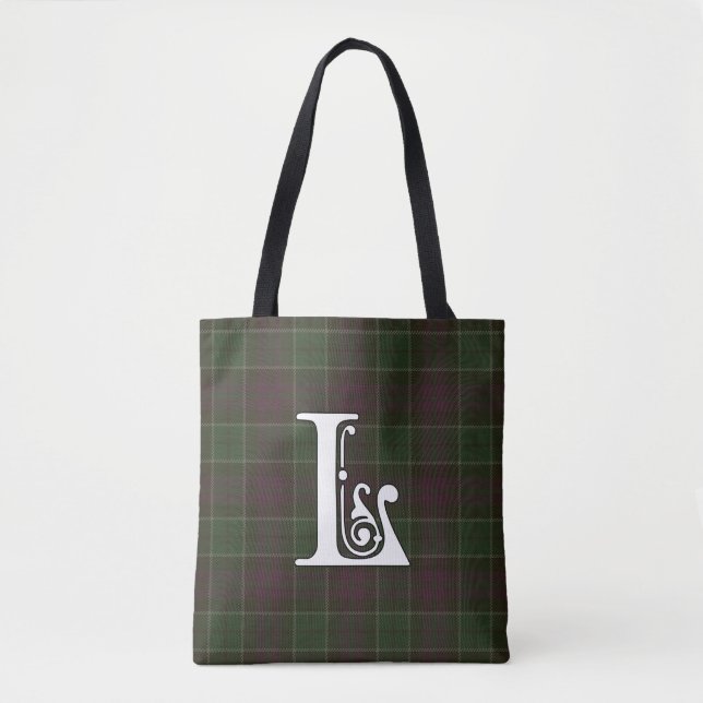 Lennie Klan Tartan Monogram Tygkasse (Framsida)