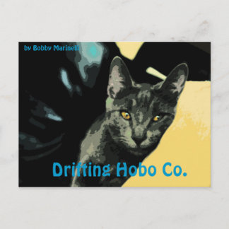 Lennon Katt Brevkort Drifting Hobo co. Vykort