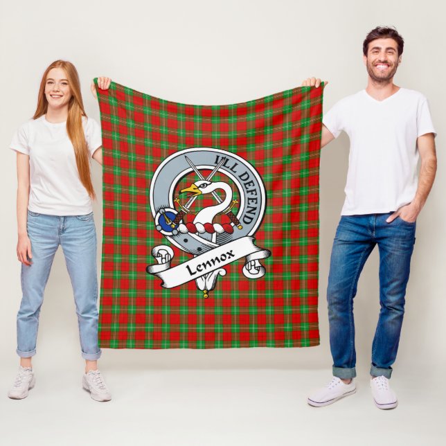 Lennox Klansköld Tartan Rutmönster Fleecefilt (På plats)