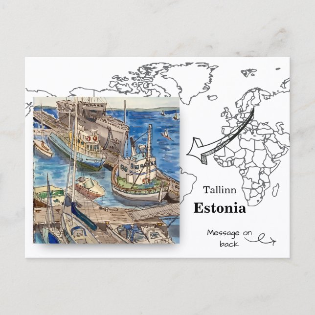 Lennusadam Museum, Tallinn Estland Vykort (Framsida)
