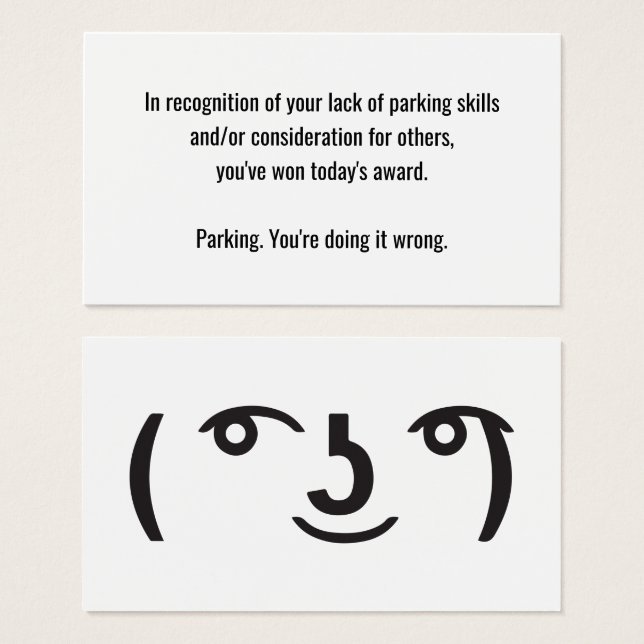 Lenny face-memes ( ͡° ͜ʖ ͡°)  text emoji visitkort (Framsida & baksida)
