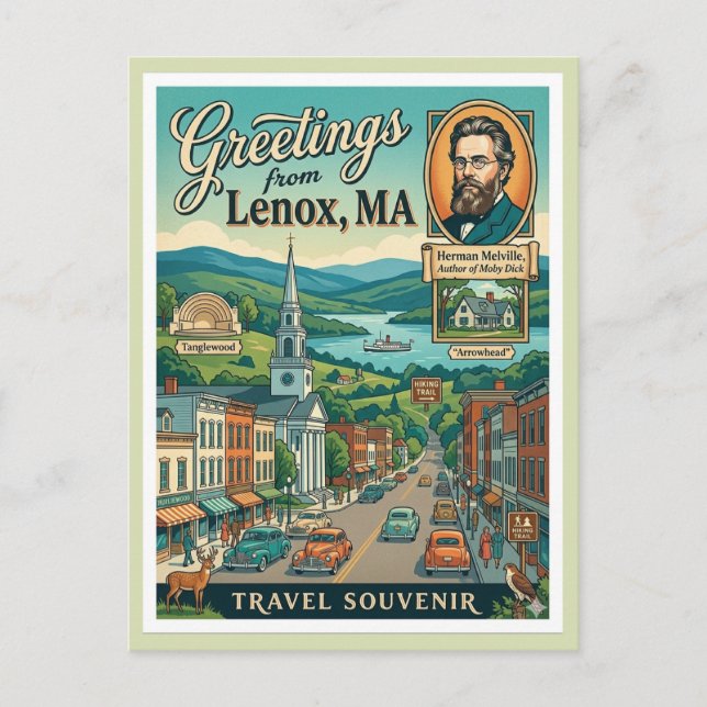Lenox MA Arrowhead Berkshire Mountains Vykort (Framsida)