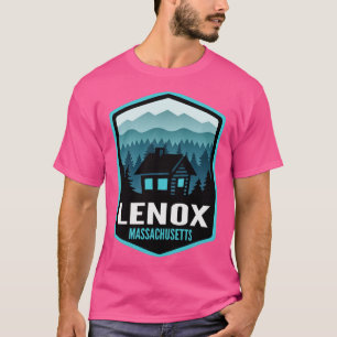 Lenox Massachusetts Mountain Town Cabin T Shirt