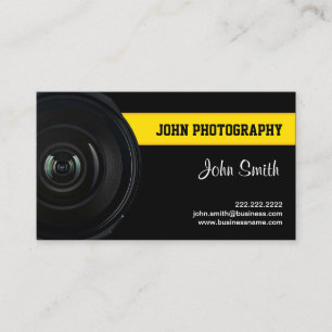 Lens och visitkort för gultbältefotografi