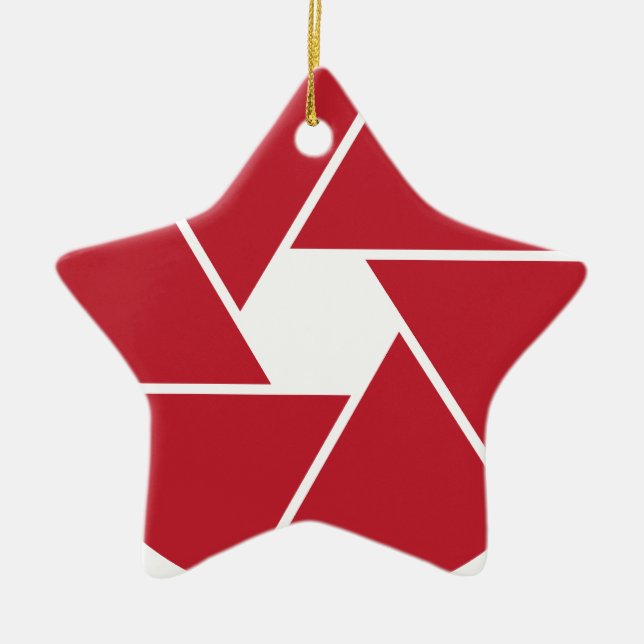 Lens som öppnar grafisk design julgransprydnad keramik (Framsidan)