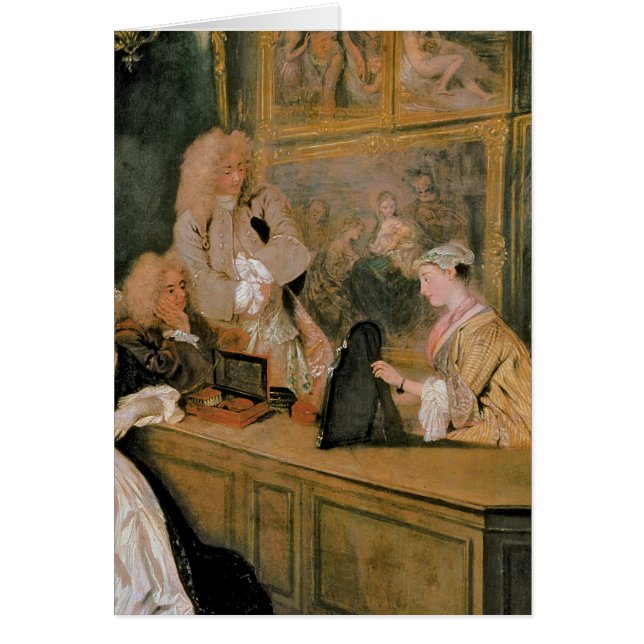 L'Enseigne de Gersaint, 1720 Hälsningskort (Framsidan)
