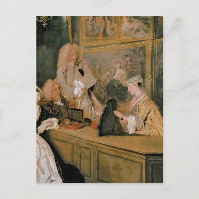 L'Enseigne de Gersaint 1720 Vykort (Framsida)