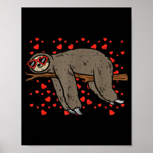 Lent Heart Glänsande Söt Alla Hjärtans Dag Djuräls Poster