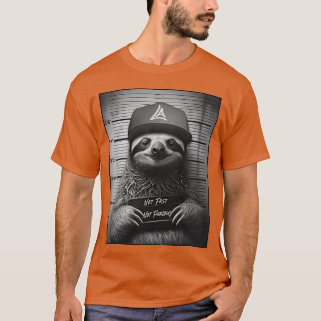 Lent Mugshot Inte Snabb Inte Rasande T Shirt (Framsida)