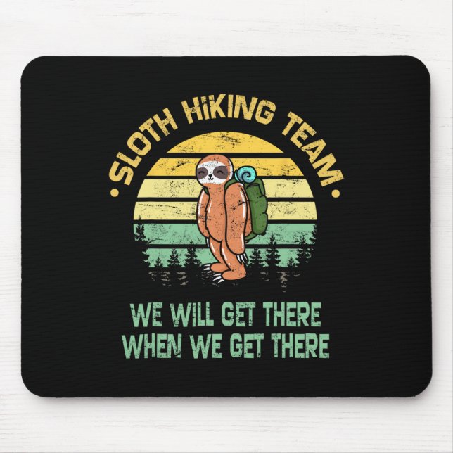 Lent Tränings Team Hiker Camper Rolig Retro  Musmatta (Framsidan)
