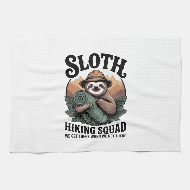 Lent Träningsteam Rolig Camping Kökshandduk (Horisontell)
