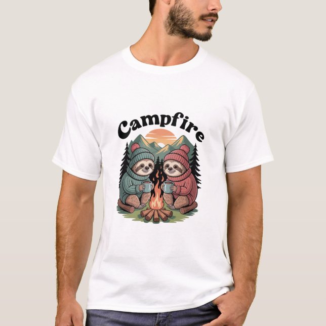 Lentär camping Team Officiell lägereld T Shirt (Framsida)
