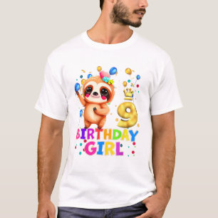 Lentbarn 9 år gammal dov 9-års födelsedagsfest T-s T Shirt