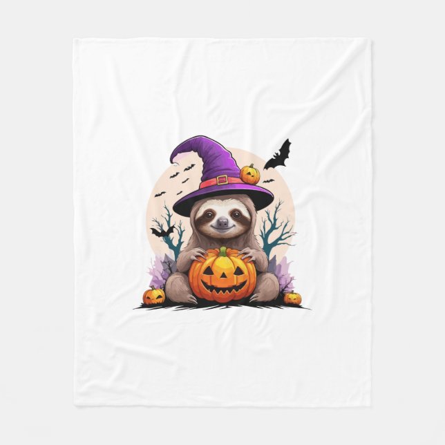 Lentbröd Rosa Hatt Halloween Fleecefilt (Framsidan)