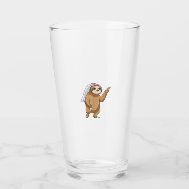 Lentbrud Slöja Bröllop T-Shirt Glaskopp (Framsida)