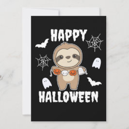 Lentbuss Happy Halloween Pumpa Fladdermus Kostym Julkort
