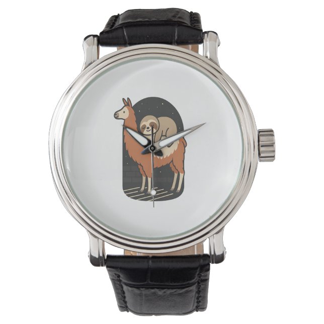 Lentdjur ridande lama armbandsur (Framsida)