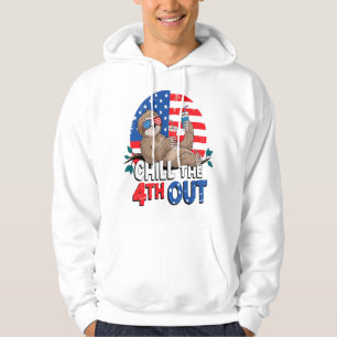 Lentdjursavslappning den 4:e patriotiska USA Hoodie