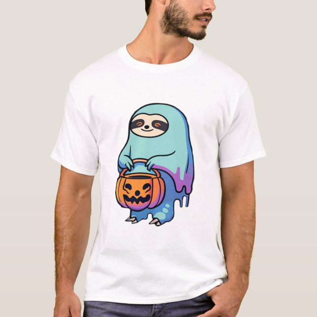 Lentghost Halloween Överstor T-Shirt (Framsida)