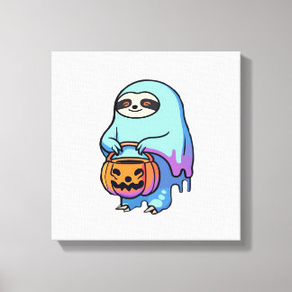 LentGhost Halloween Överstor T-Shirt Canvastryck