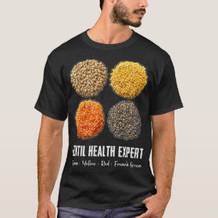 Lentil Health Epert Brown Gult Red Fransk Grönt T Shirt