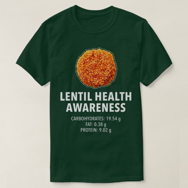 Lentil Health Epert Brown Gult Red Fransk Grönt T Shirt (Design framsida)