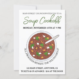Lentil Soppa Middag Cookoff tävlingsleverantör Inbjudningar