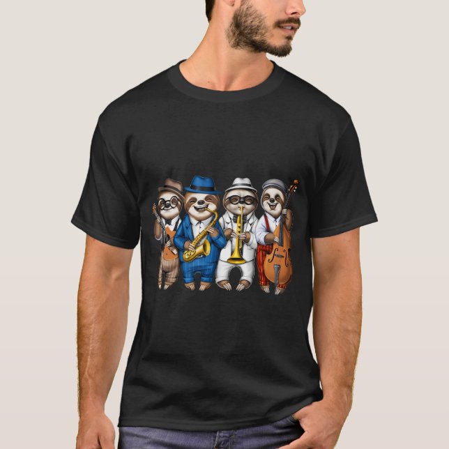 Lentjazzmusiker T Shirt (Framsida)