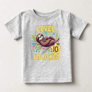 Lentnivå Upplåst Födelsedagsdesign för Spelare T Shirt