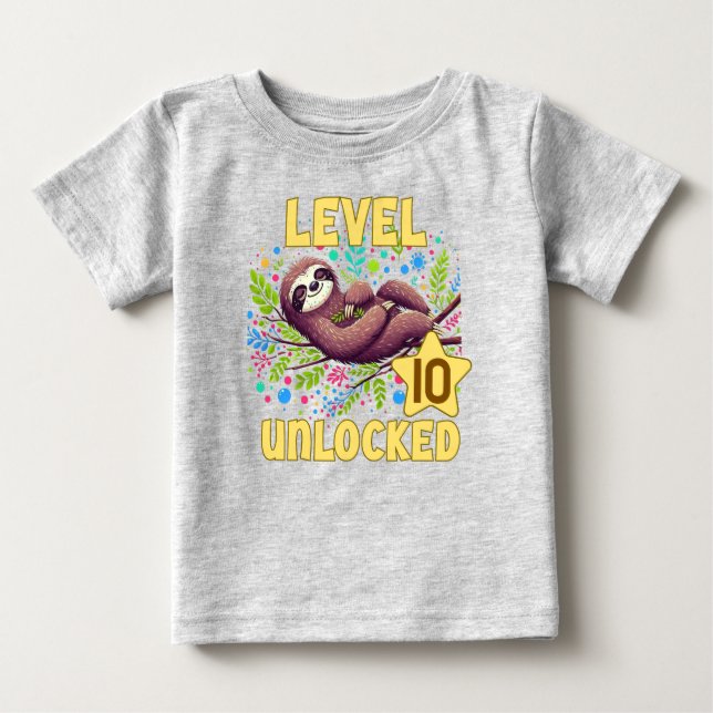 Lentnivå Upplåst Födelsedagsdesign för Spelare T Shirt (Framsida)