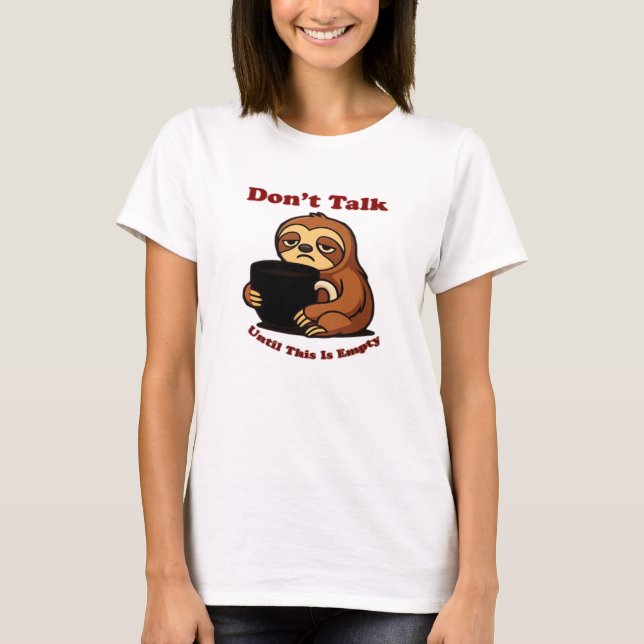 Lentodsläge Tala Inte Förrän Denna Kaffe Är Borta! T Shirt (Framsida)