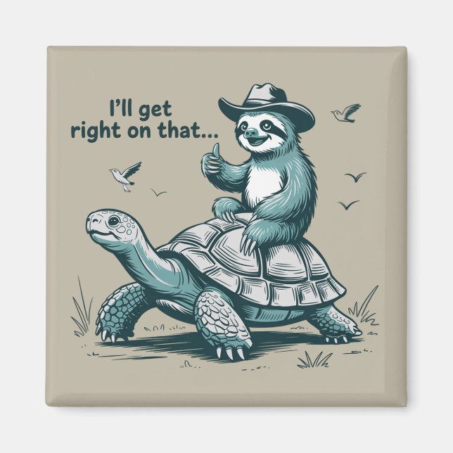 Lentrittfågel Humor Jag Sätter Igång Omedelbart Magnet (Framsidan)