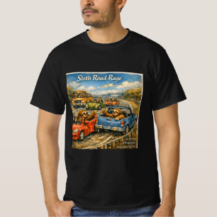 Lentväg Raseri – Rockwell-Inspirerad Akvarellbil T Shirt