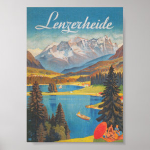 Lenzerheide Schweiz Vintage resor Poster