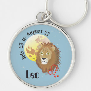 Leo 23-22-82 Keychains Rund Silverfärgad Nyckelring