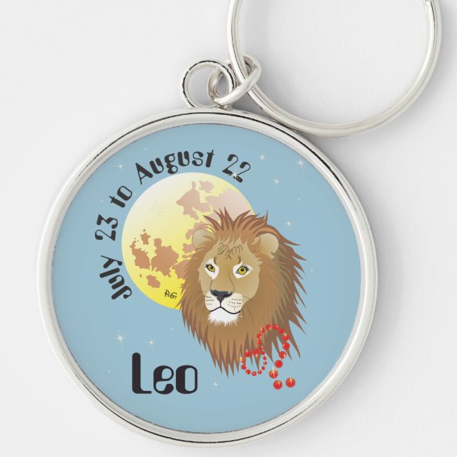 Leo 23-22-82 Keychains Rund Silverfärgad Nyckelring (Framsidan)