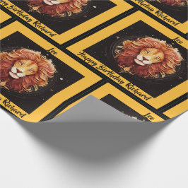 Leo Add Namn Birthday Zodiac Gift Presentpapper
