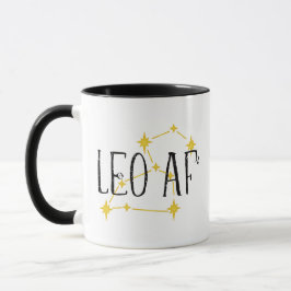 LEO AF-konstellation och Sol och Lejona symboler Mugg