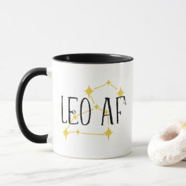 LEO AF-konstellation och Sol och Lejona symboler Mugg